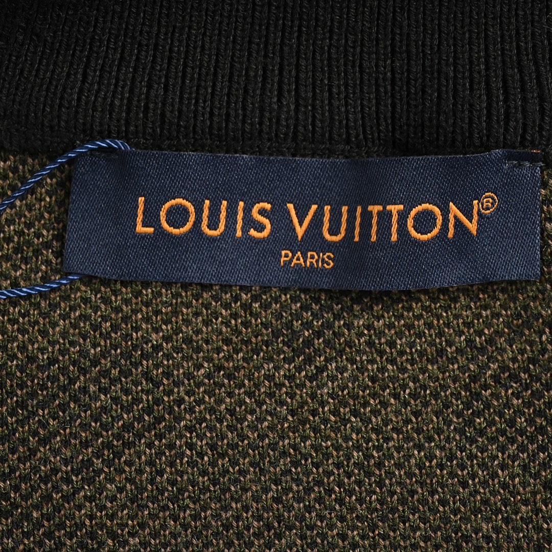 Louis Vuitton 24Fw Western denim jacquard camouflage knit jacket