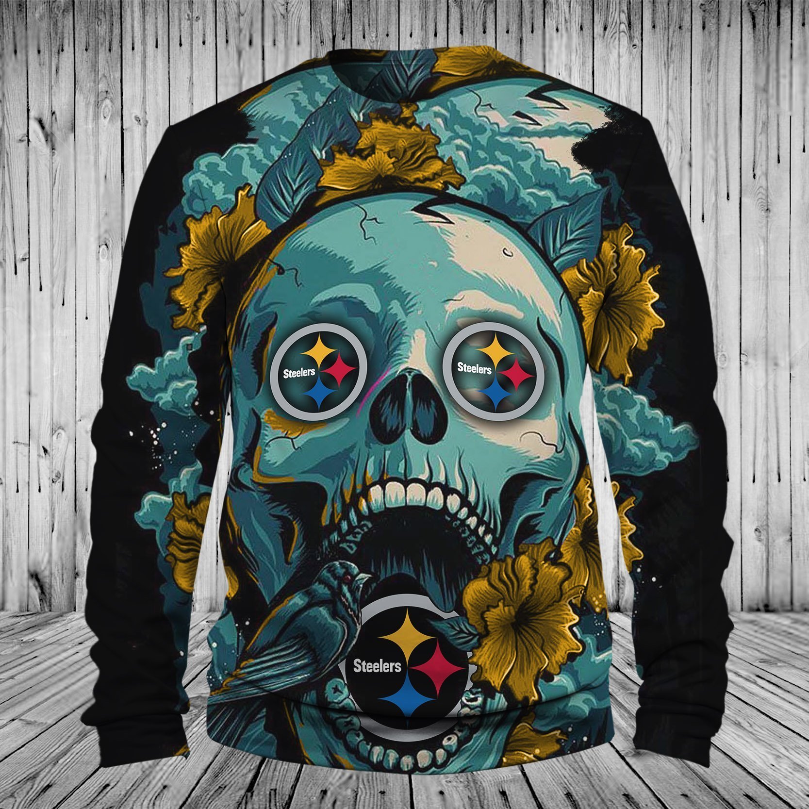 STEELERS 3D HOODIE FLOWER 23