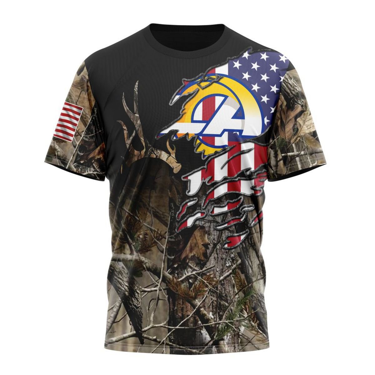 LOS ANGELES RAMS 3D HOODIE CAMO REALTREE HUNTING