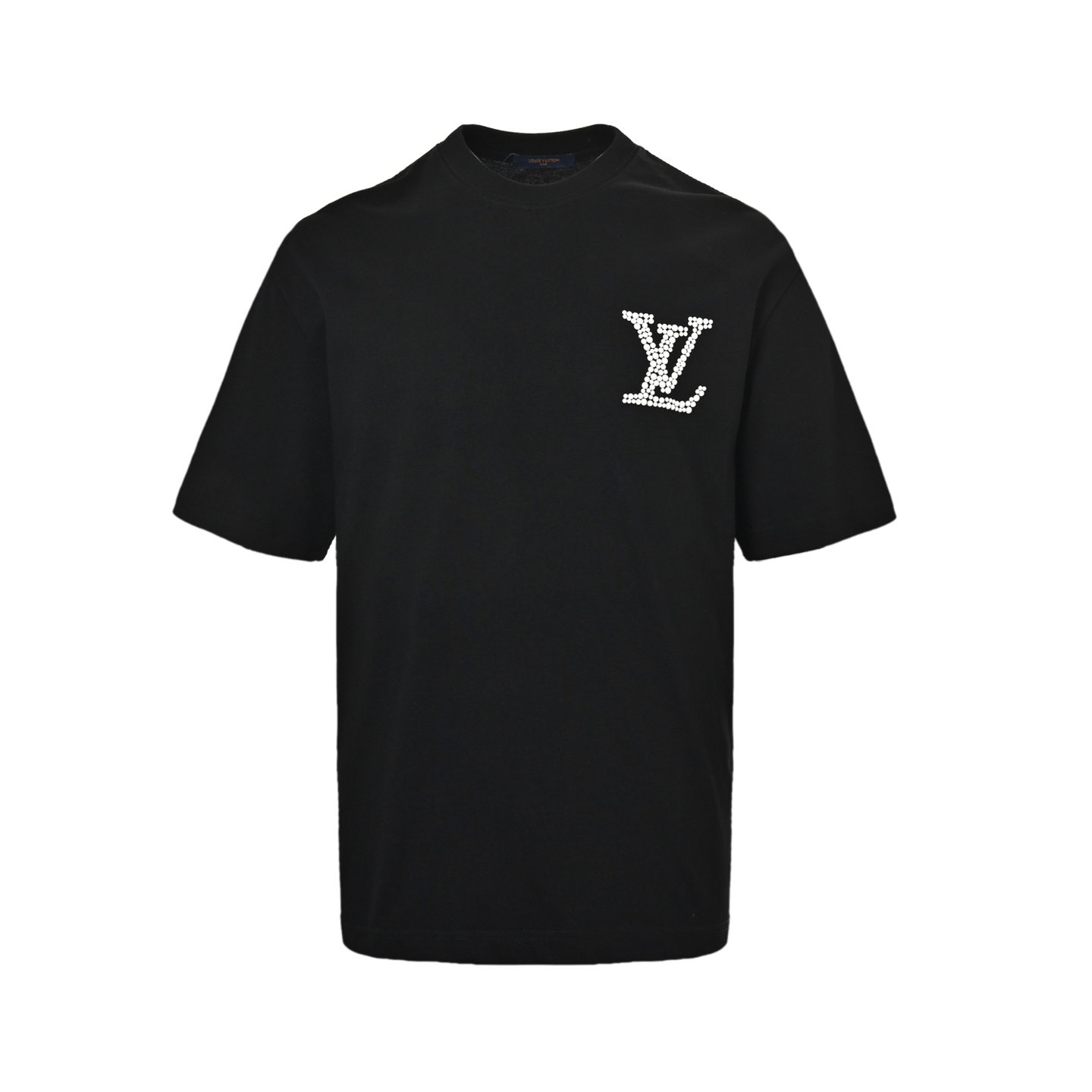Louis Vuitton Pearl and Diamond Letter Logo Short Sleeve