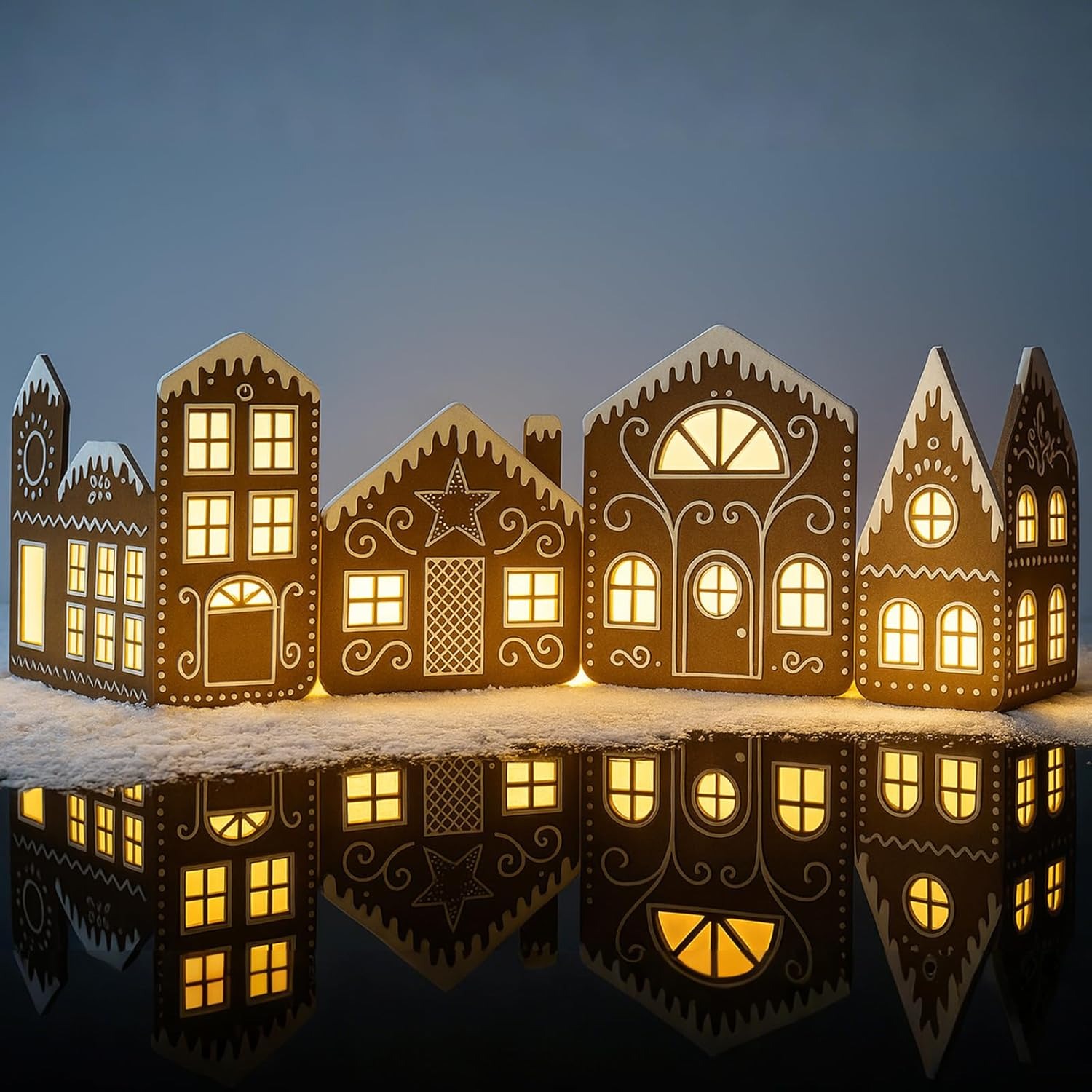🎄2025 Christmas On Sale✨Christmas Gingerbread House Cardboard Kit with LED Lights