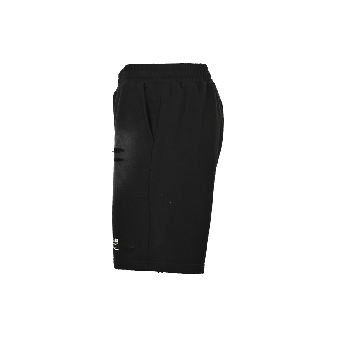Balenciaga 24ss Blurred Cola Print Ripped Shorts