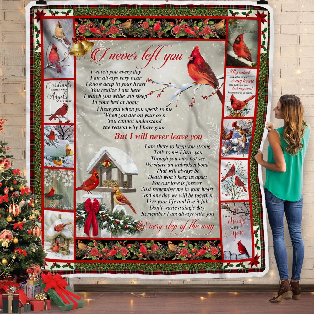 I Never Left You, Christmas Cardinal Sofa Throw Blanket