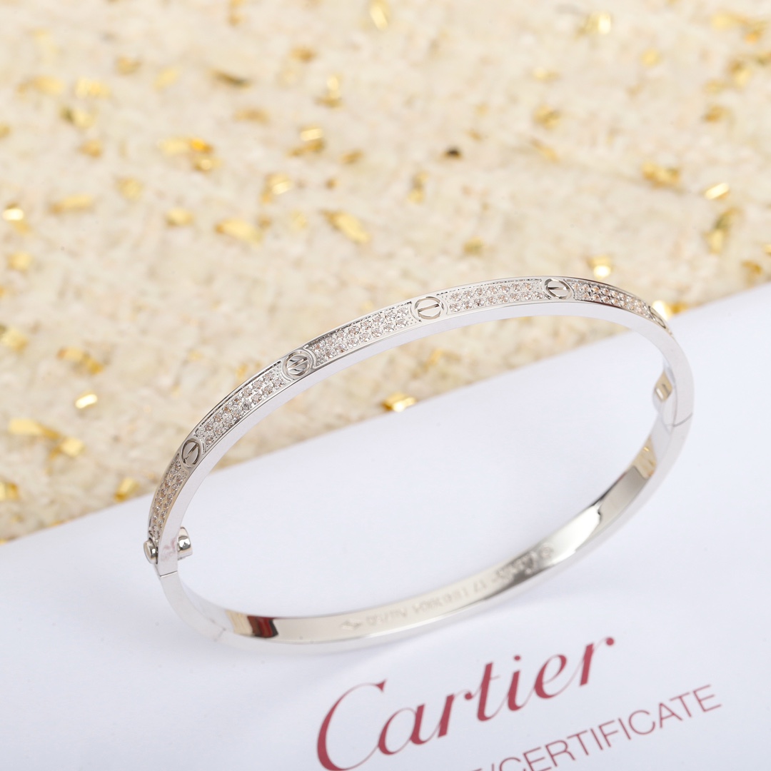 Cartier Love narrow version full diamond bracelet