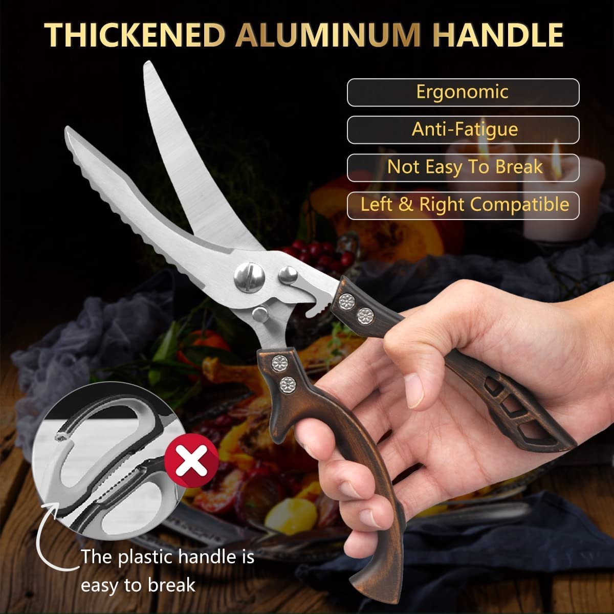 (🔥Father's Day Hot Sale-Save 50%OFF)--Heavy Duty Stainless Steel Bone-Cut Scissors--BUY 2 GET FREE SHIPPING NOW(EXTRA 20% OFF)