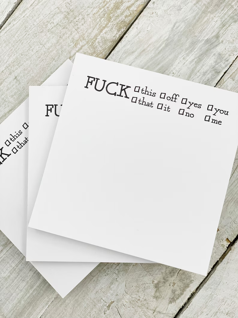 Fresh Outta Fucks Pad and Pen