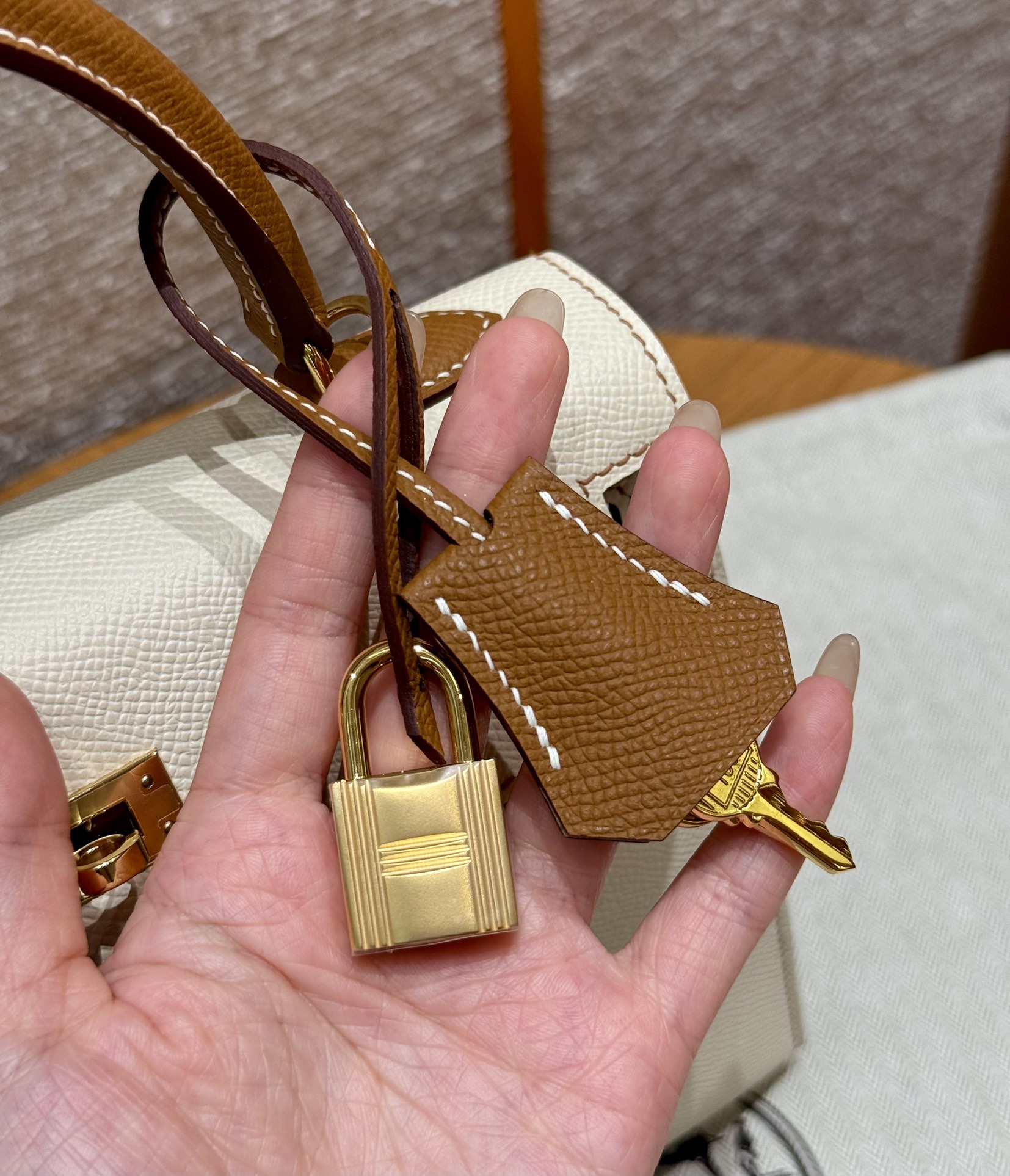 Hermes Kelly i2Nata ck37gold handbag (handmade to order)