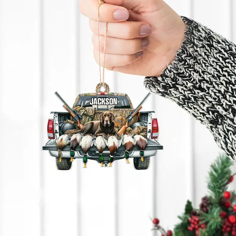 Duck Hunting Christmas Ornament