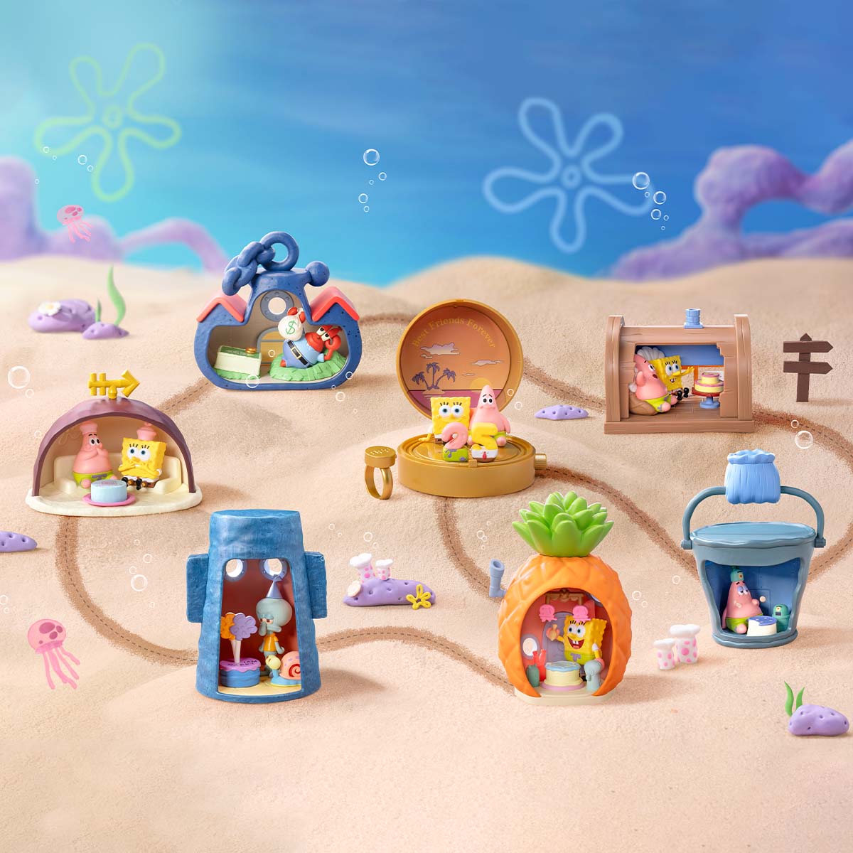 POP MART SpongeBob SquarePants Carnival Anniversary Series Scene Sets [1 Blind Box]