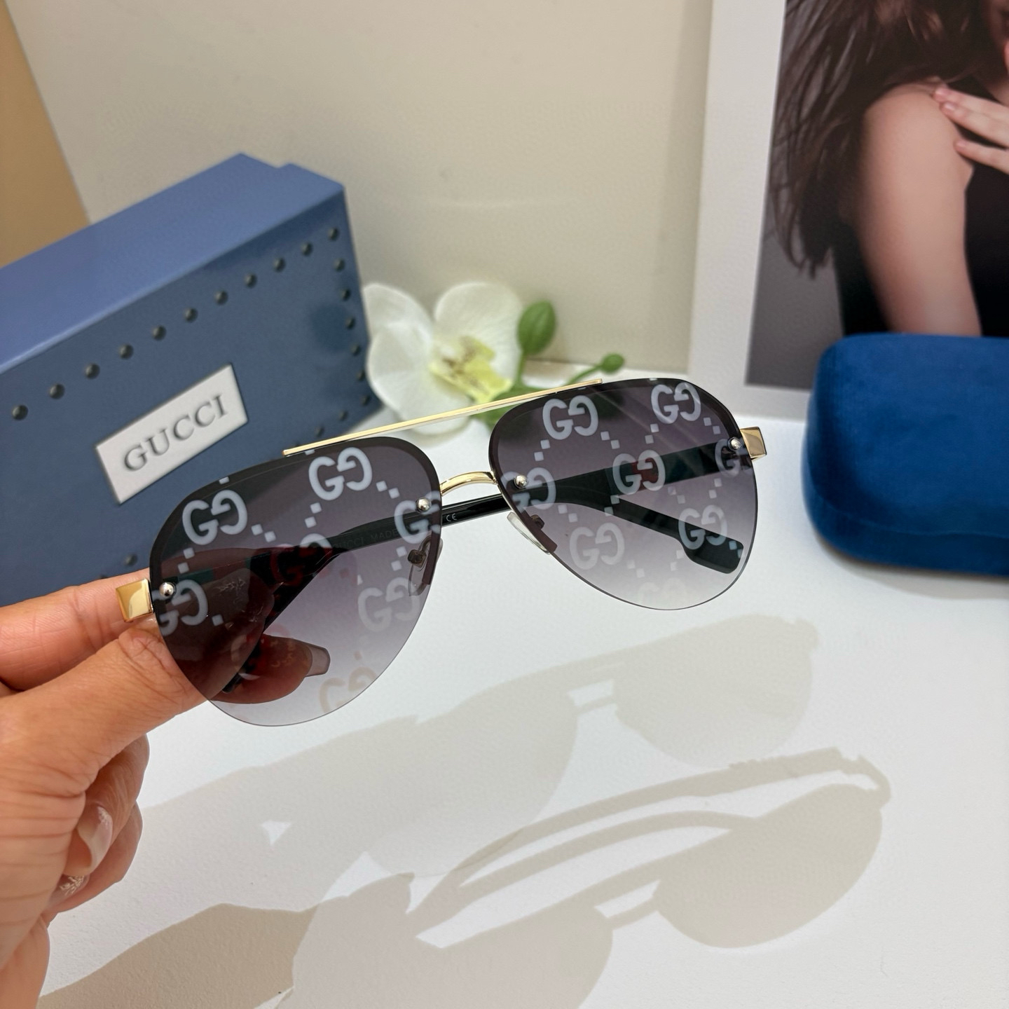 Gucci rimless sunglasses