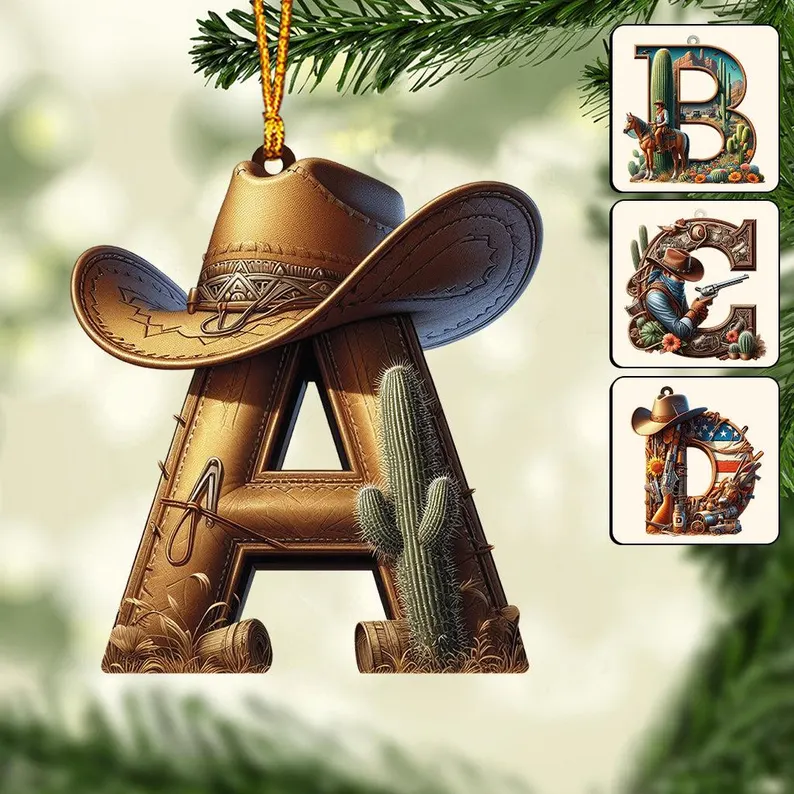 Personalized Western Style Letter Flat Ornament