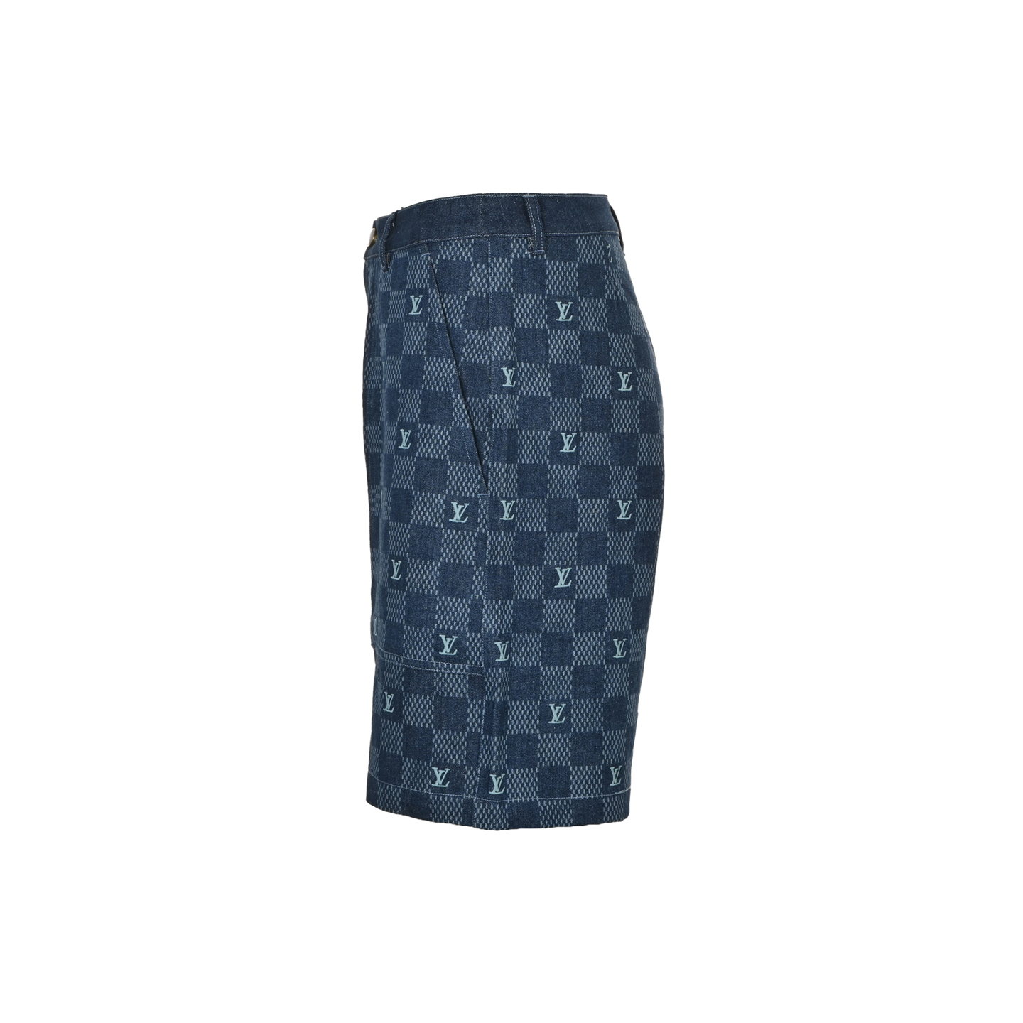 Louis Vuitton America's Cup Checkerboard Denim Shorts