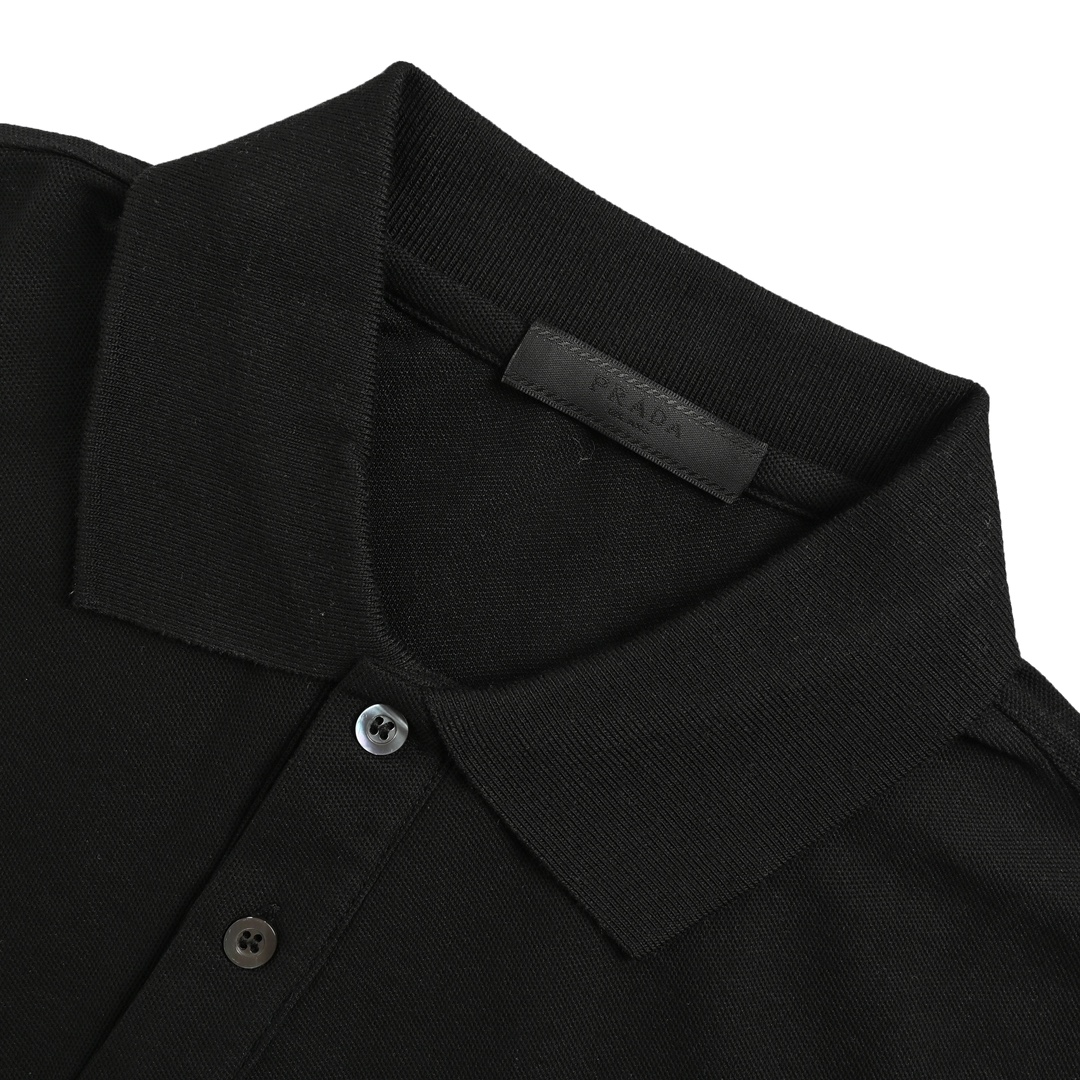 Prada 24ss Basic Triangle Logo Polo Short Sleeve