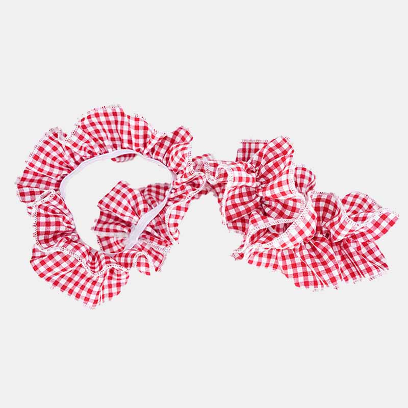 Cosplay Maid Plaid Bear Plush Lingerie Set
