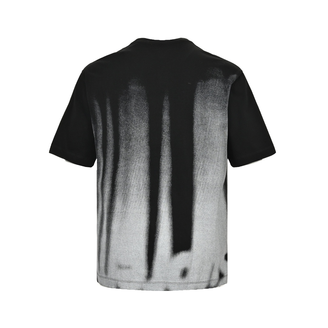 Balenciaga 24ss ink tassel print short sleeve
