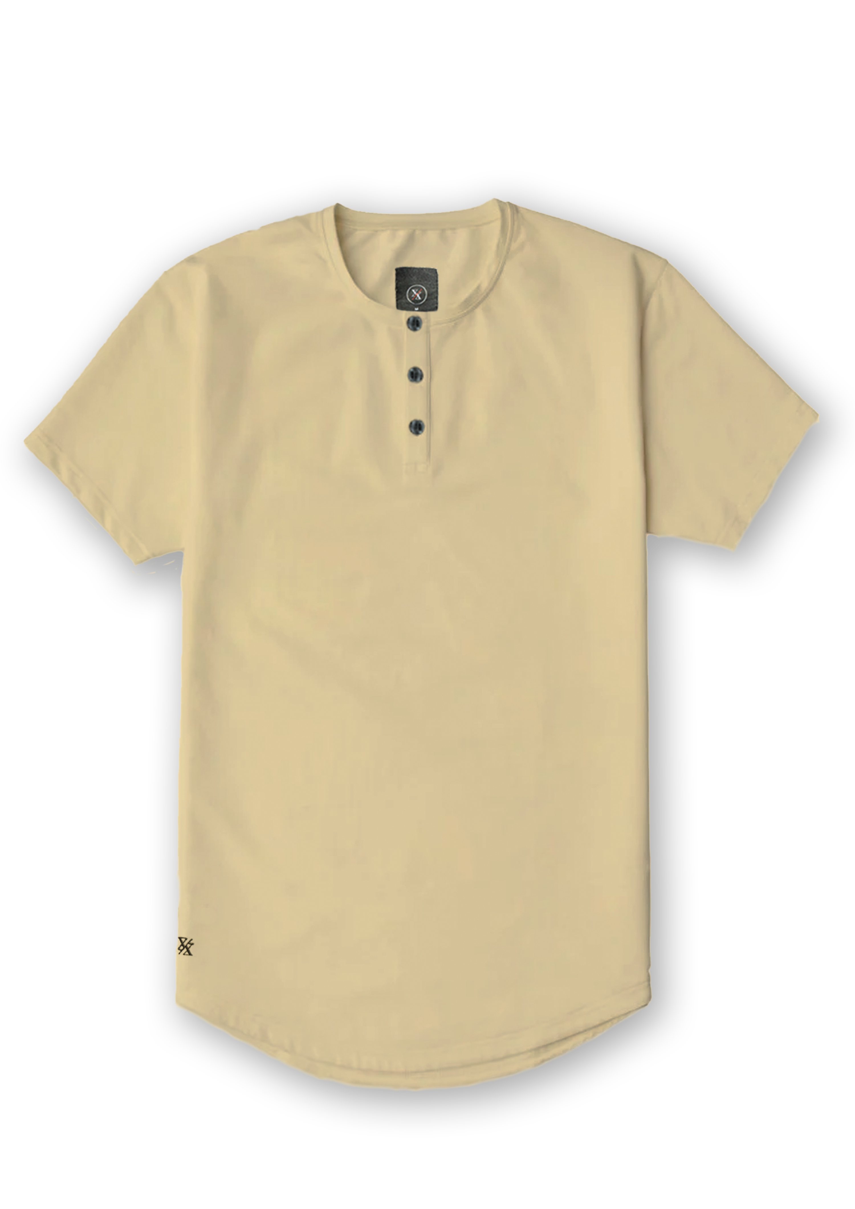 Henley Curved Hem