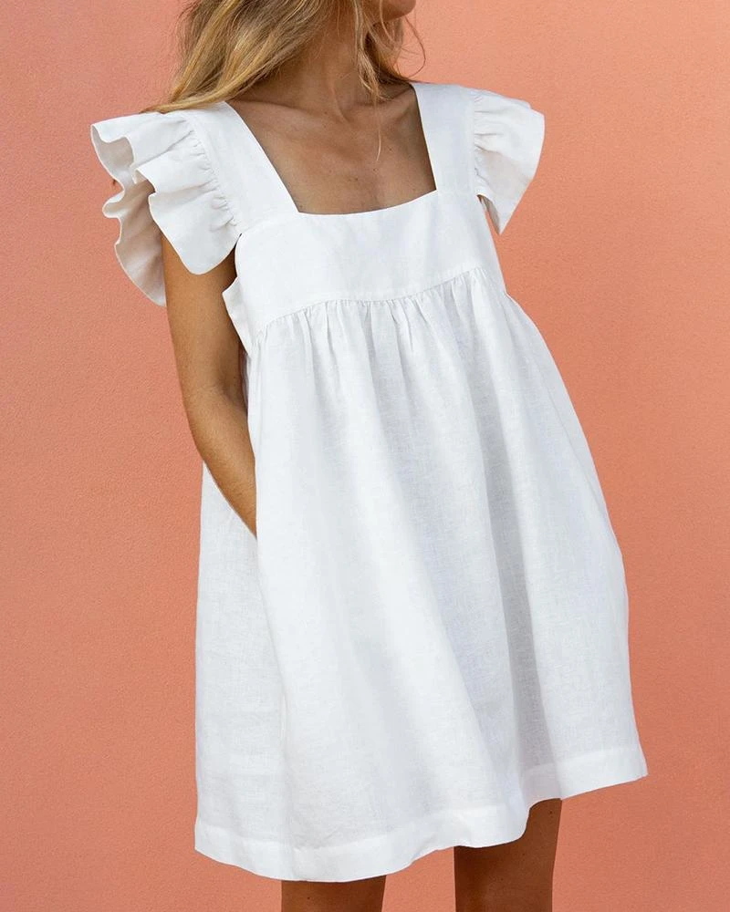 Effortless Flutter Sleeve Dress