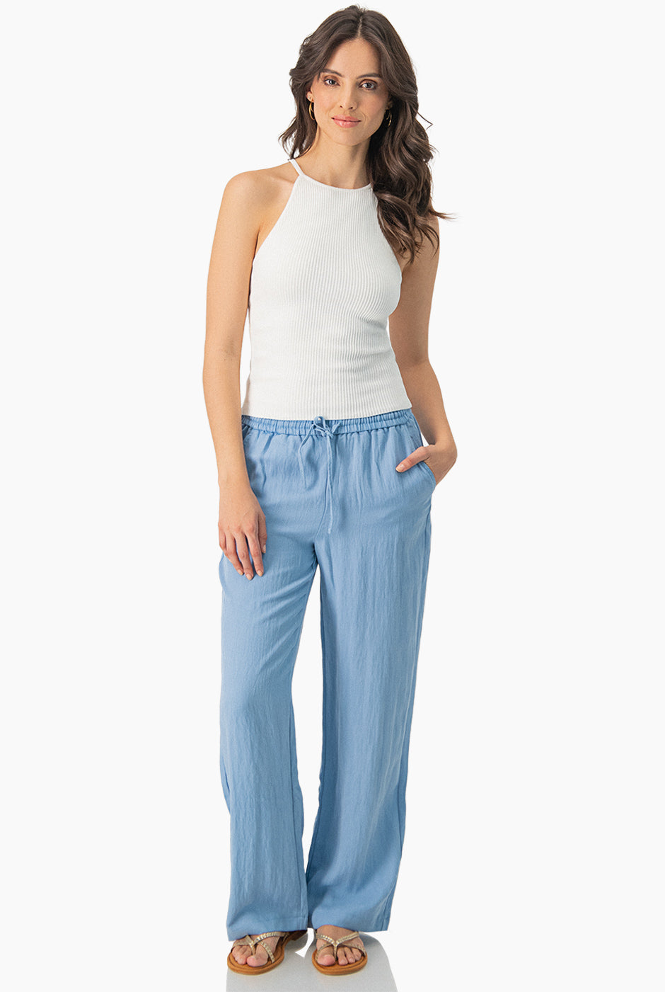 Slim Top Halter Rib