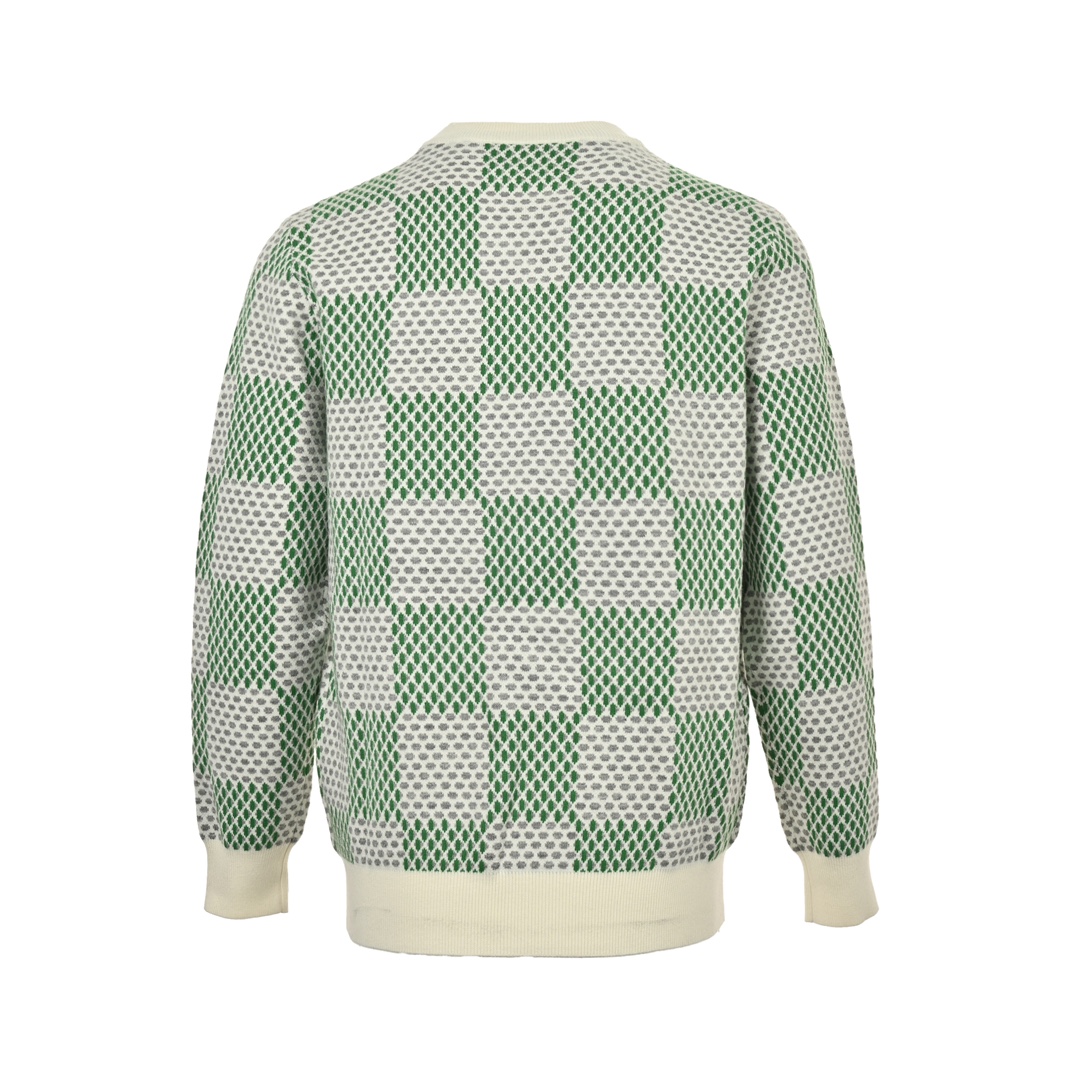 Louis Vuitton 24Fw Checkerboard Jacquard Sweater