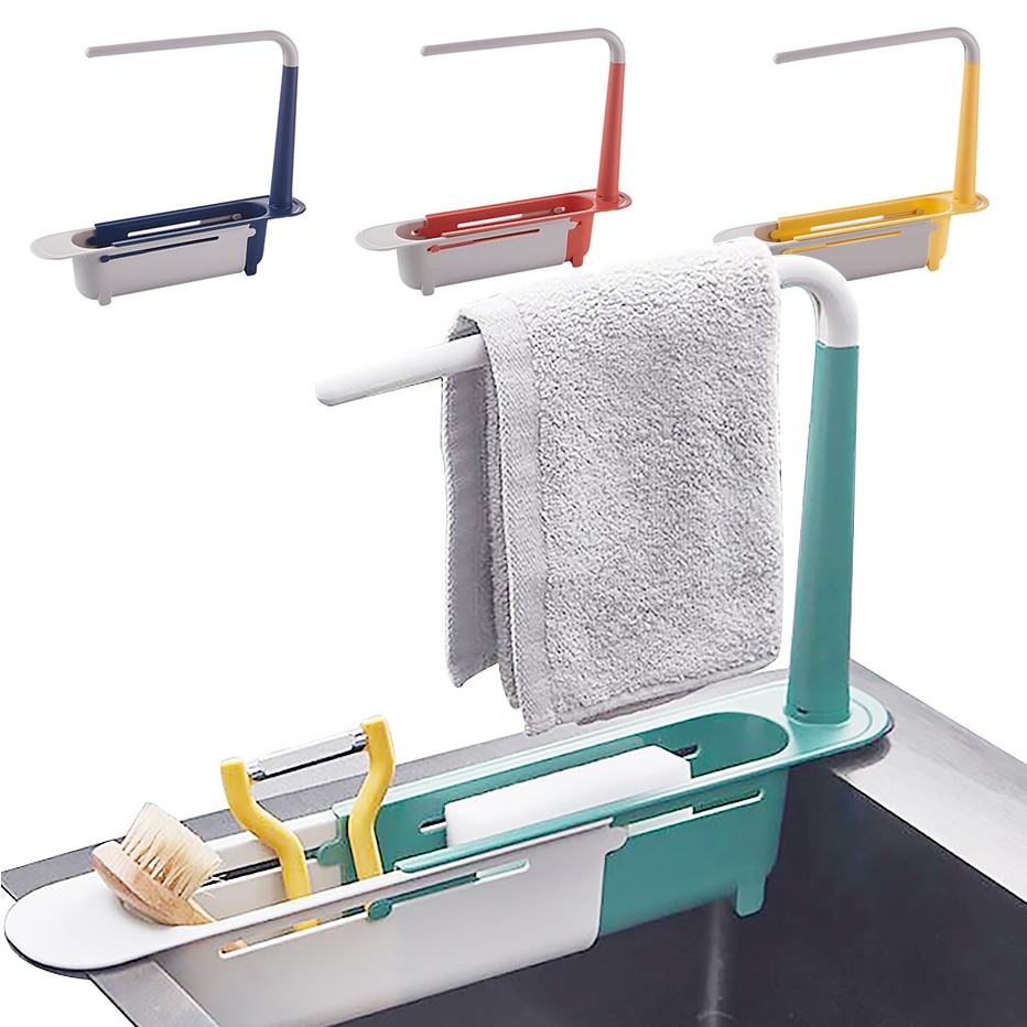(🔥Early Christmas Hot Sale-48% OFF)Telescopic Sink Storage Rack Holder(Buy 2 Get 1 Free)