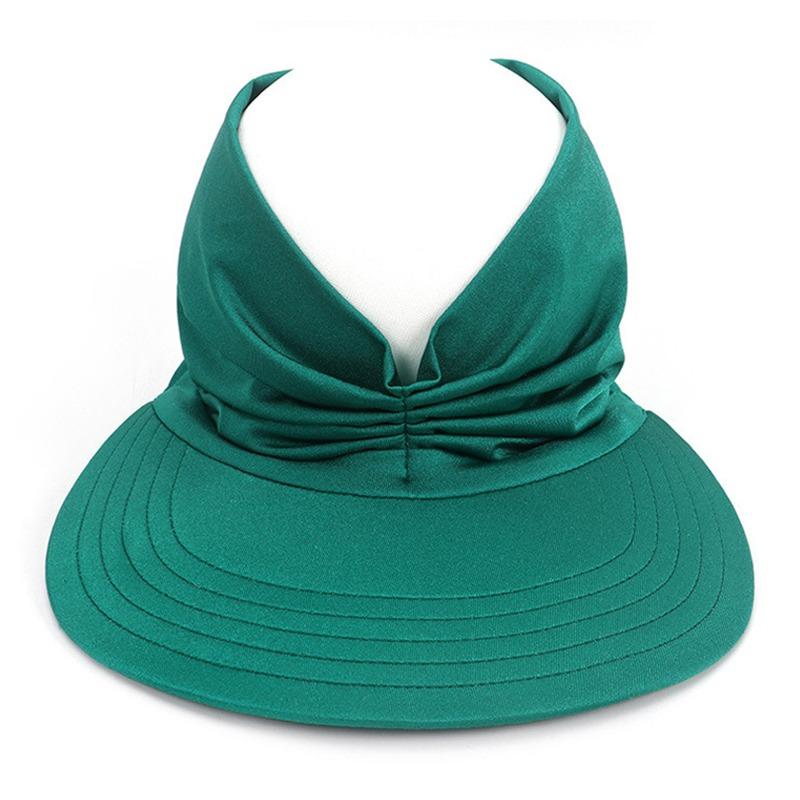 2022 Summer women's sun hat, women's anti-ultraviolet elastic top hat, ponytail hat, sun hat, beach hat