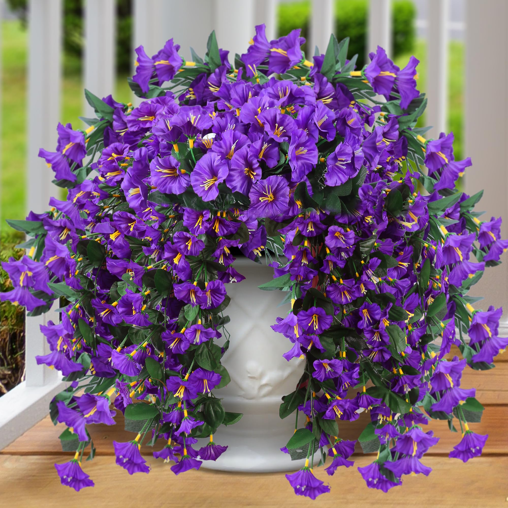 🔥Last Day 49% OFF🔥4PCS Faux Silk UV Resistant Realistic Morning Glory Trailing Vines