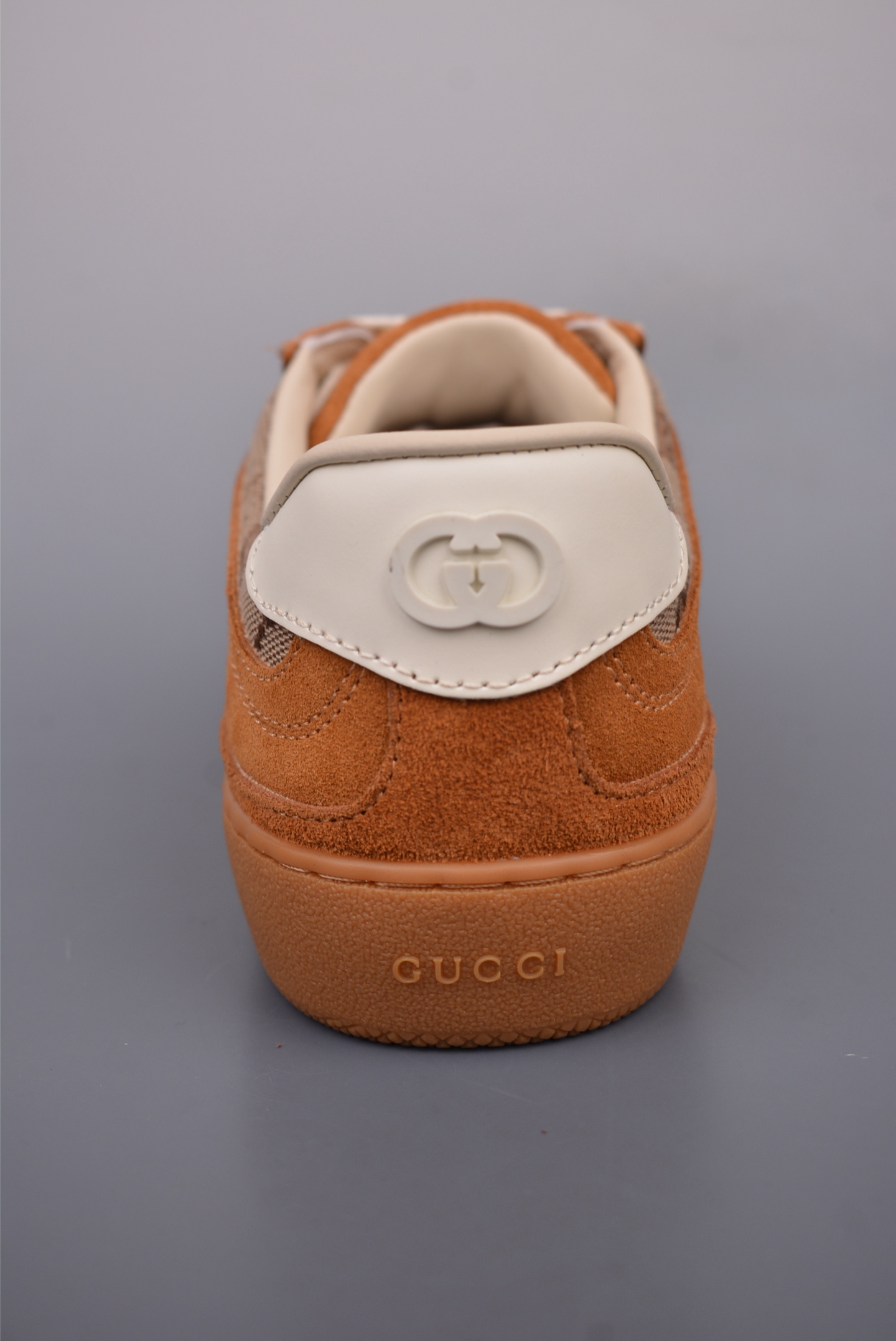 Gucci Interlocking G Suede Sneaker G74 Series Brown Print