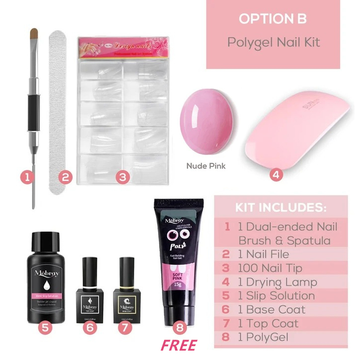Mobray™ Easy PolyGel Nail Lengthening Kits