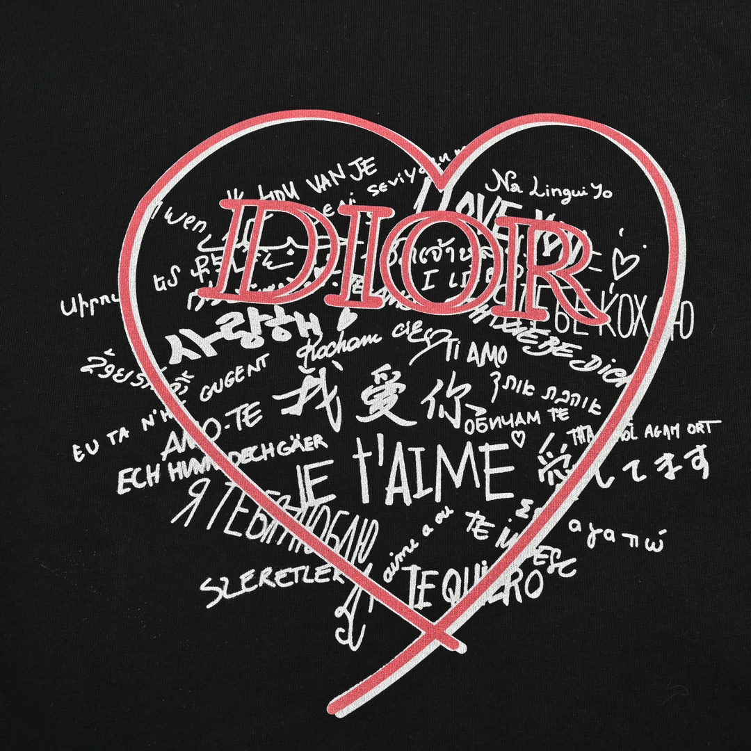Dior 24ss Valentine's Day heart print short sleeves