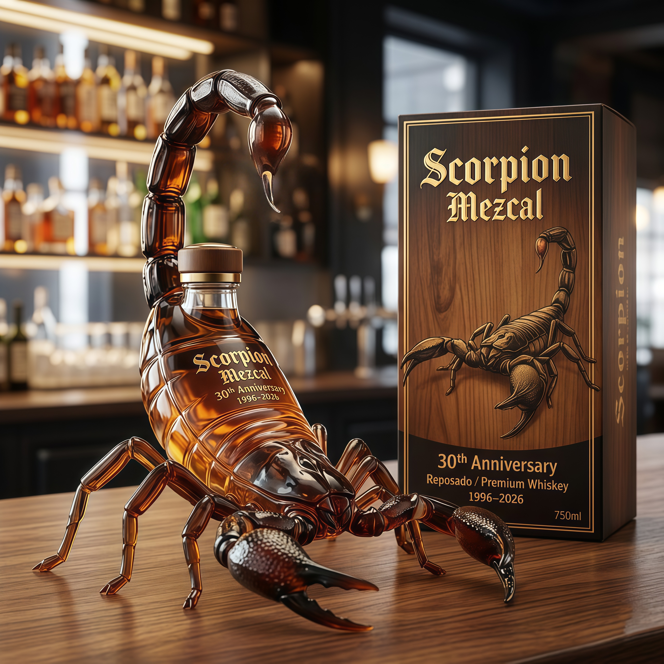 Scorpion Mezcal 30th Anniversary Whisky Bottle