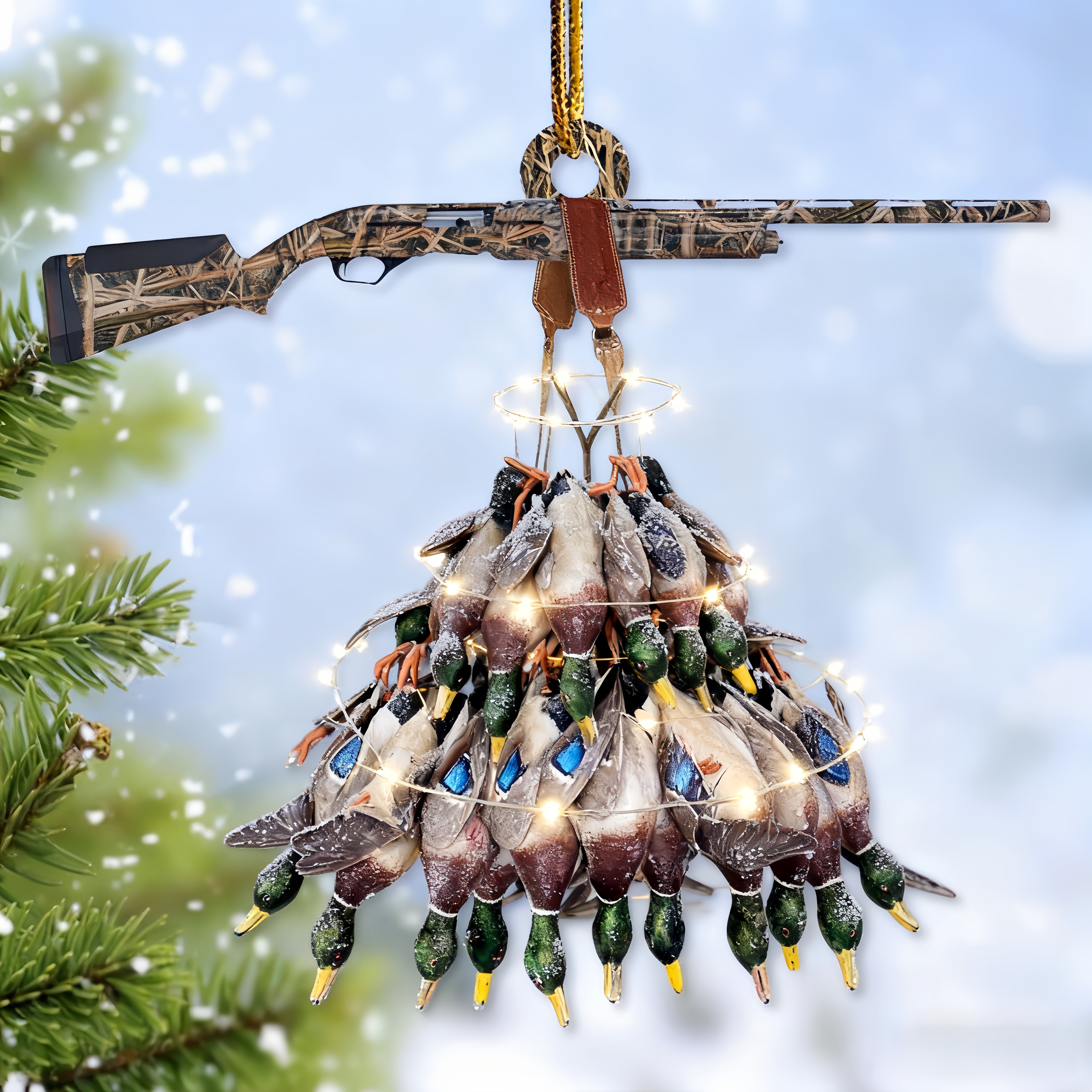 Duck Hunting Christmas Ornament