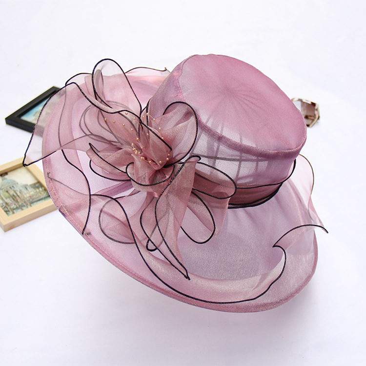 (🔥Last Day Promotion-SAVE 50% OFF)-Elegant Lady Wide Brim Flower Sun Hat - BUY 2 GET 10% OFF