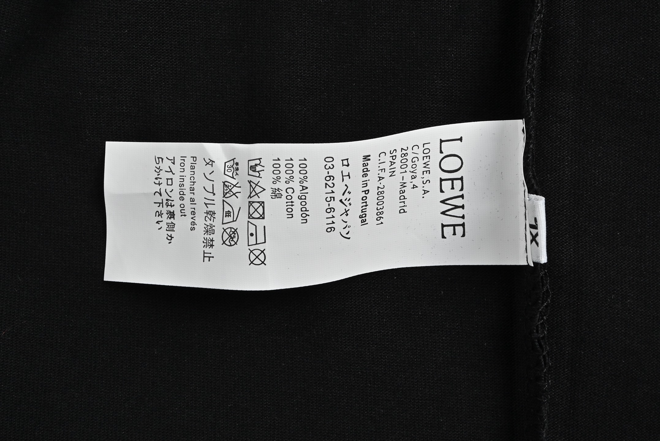 Loewe 25ss fluorescent yellow card short sleeve
