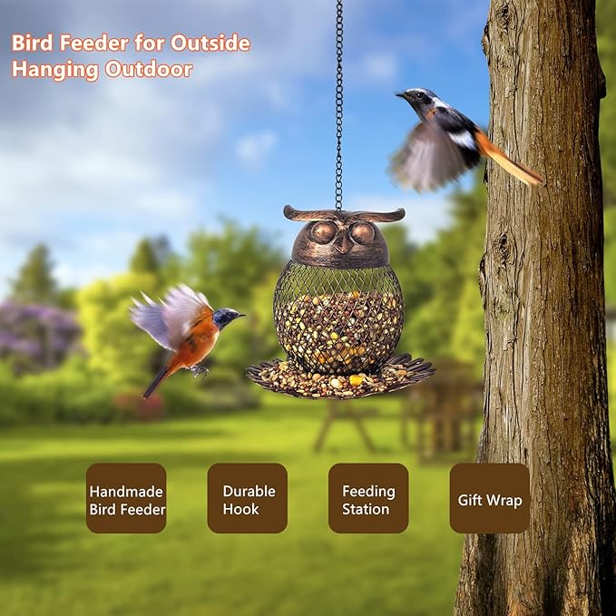 🔥HOT SALE 50% OFF🔥Heavy Duty Copper Metal Mesh Wild Finch Bird Feeder🐦