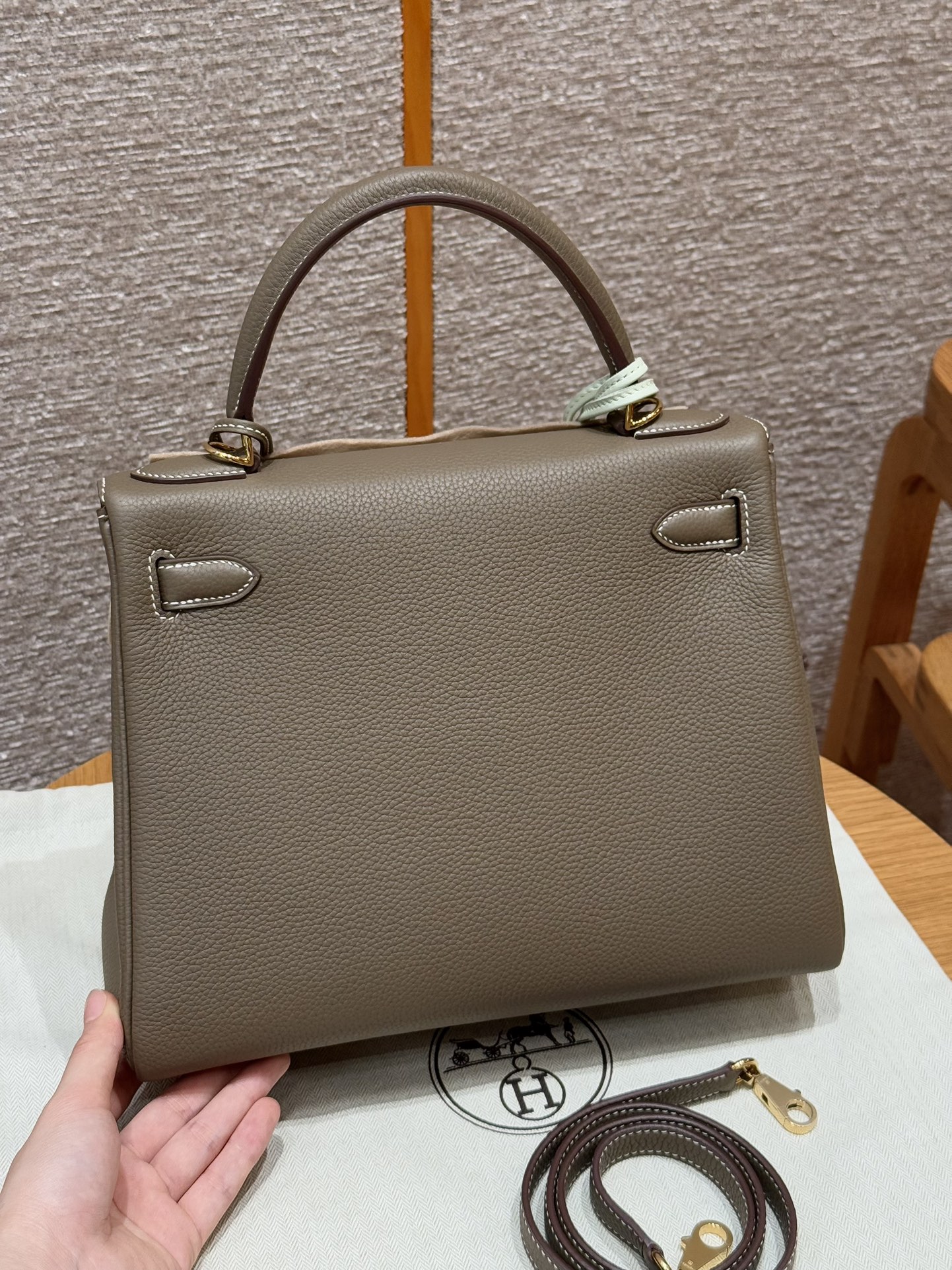 Hermès Kelly 18Etoupe Handbag (Handmade to Order)