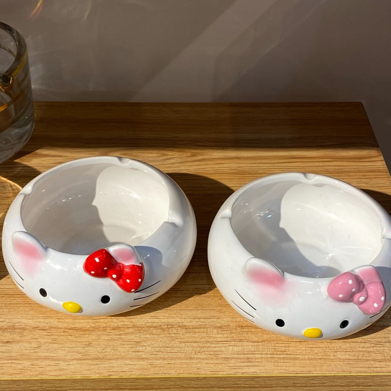 Hellokitty Multi Ceramics Cartoon Ashtray Flowerpot Home Decor