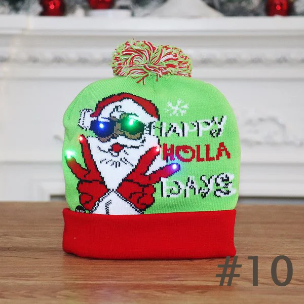(🔥Early Christmas Sale- SAVE 48% OFF) Christmas Theme LED Beanies--BUY 4 FREE SHIPPING