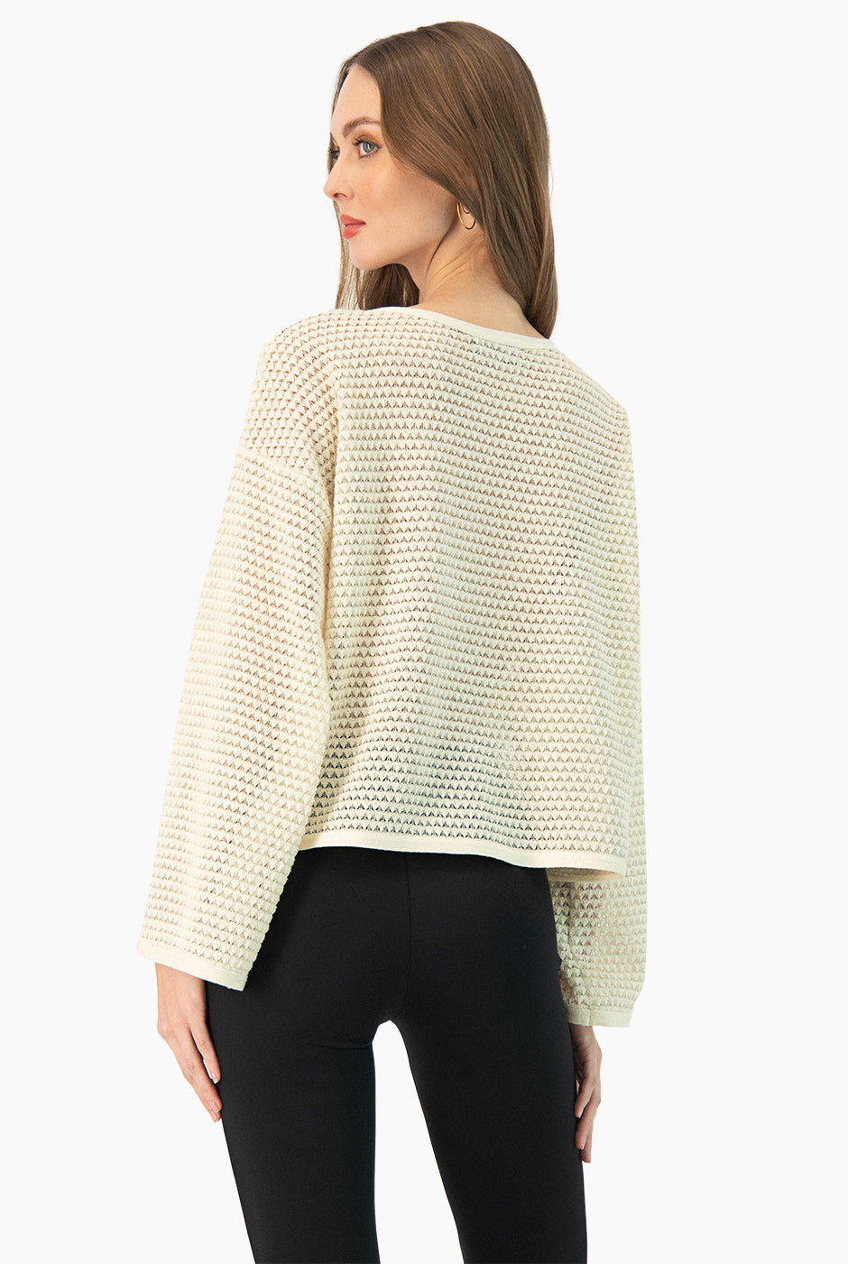 Blusa tejida de manga amplia