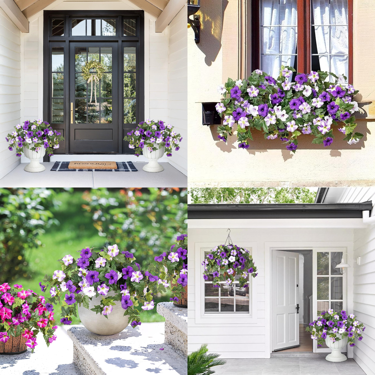 🌺🌺Realistic zero maintenance artificial UV resistant outdoor flowers