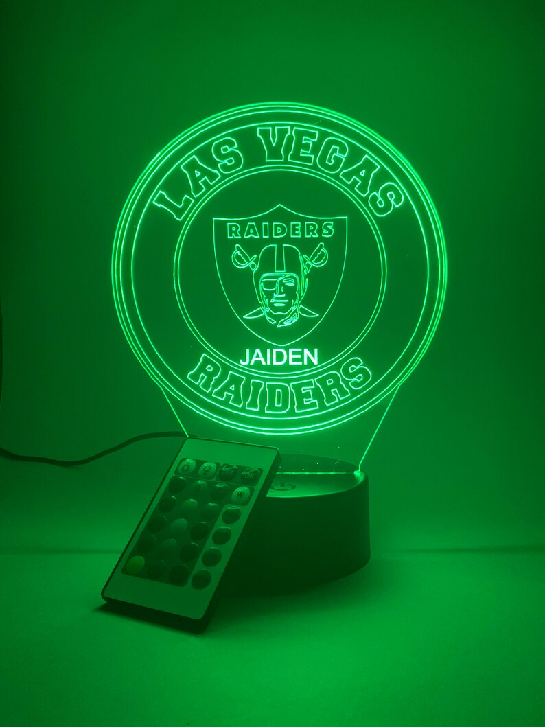 LAS VEGAS RAIDERS 3D LAMP PERSONALIZED