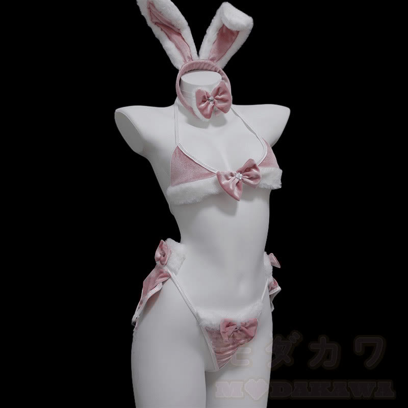 Bunny Ears Bikini Lingerie Set