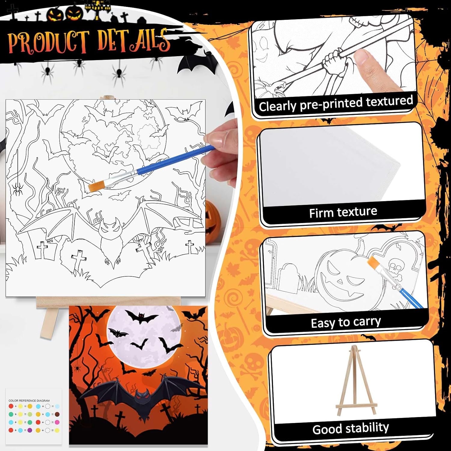 Last Day 50% OFF👻Set of 4 pcs Halloween Paint Sets