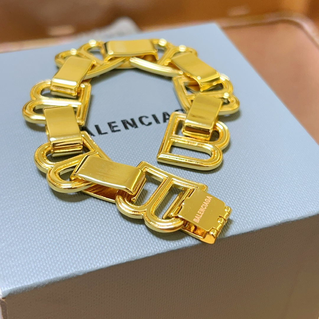 Balenciaga gold-tone alphabet bracelet