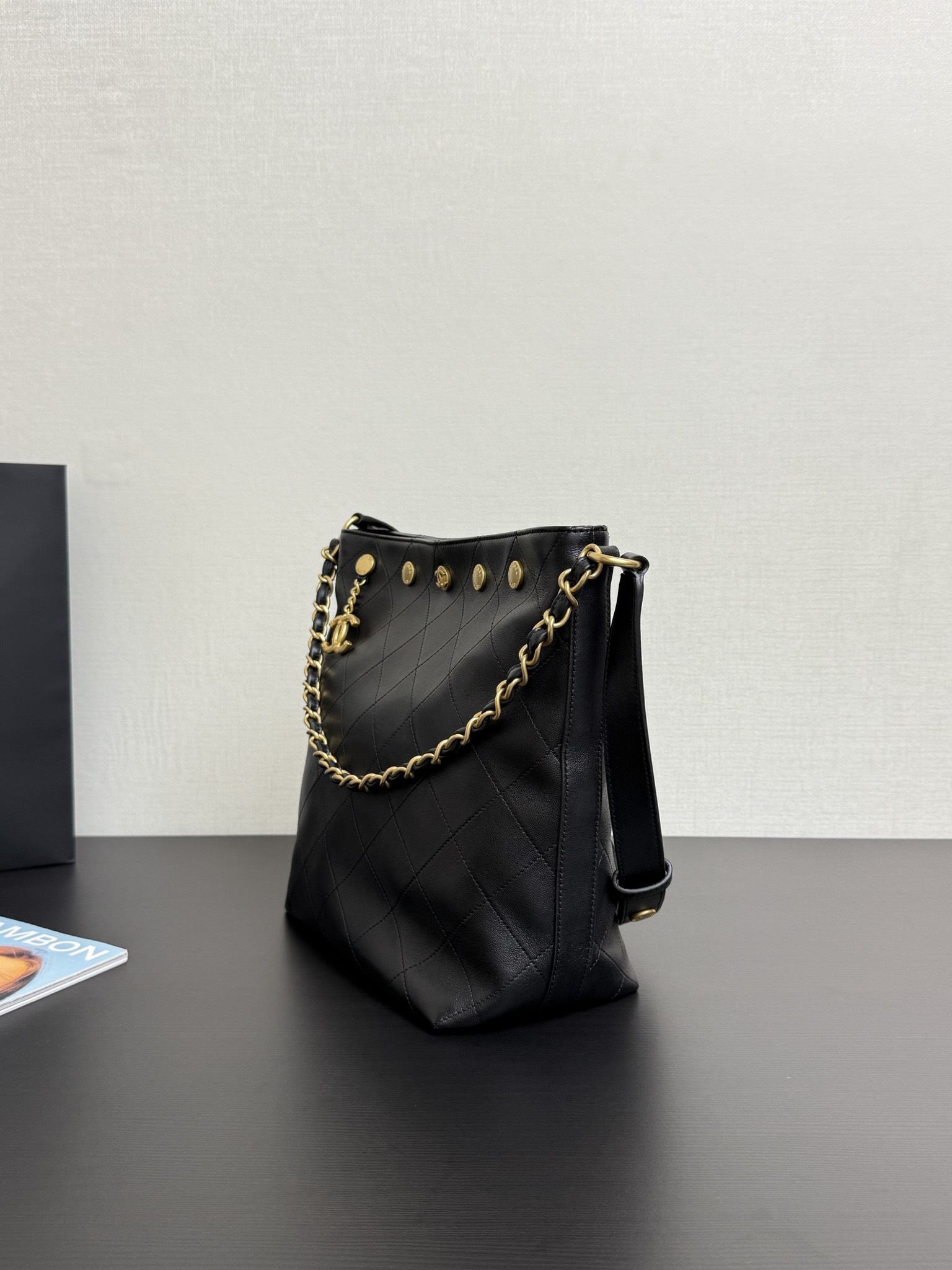 Chanel 25P Rivet Bucket Bag AS5406