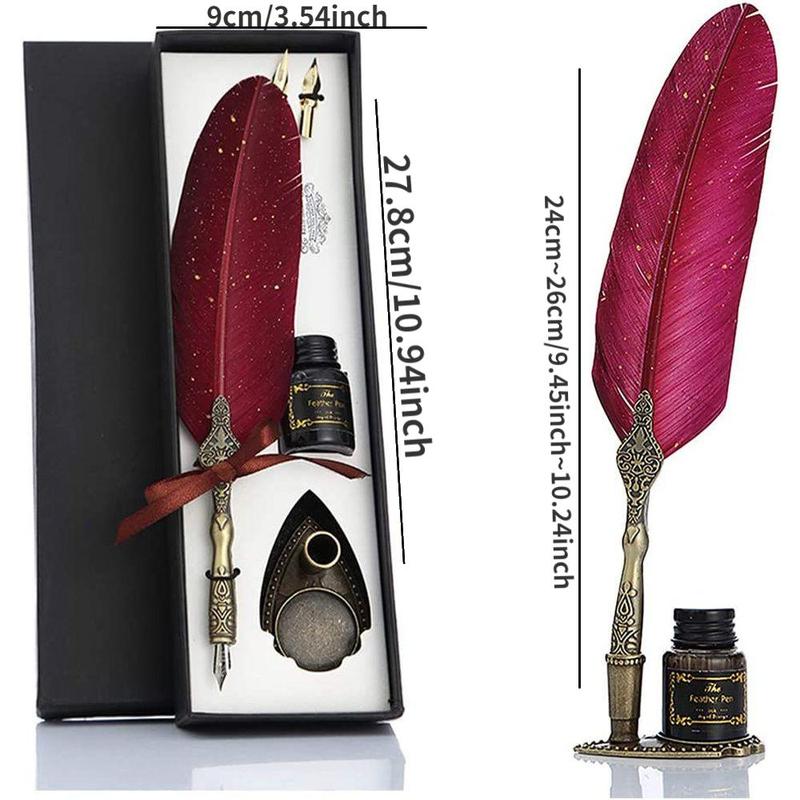 🎄Early Christmas Sale 49% OFF🎄Vintage Wax Seal Stamp Kit & Antique Feather Calligraphy Pen Set