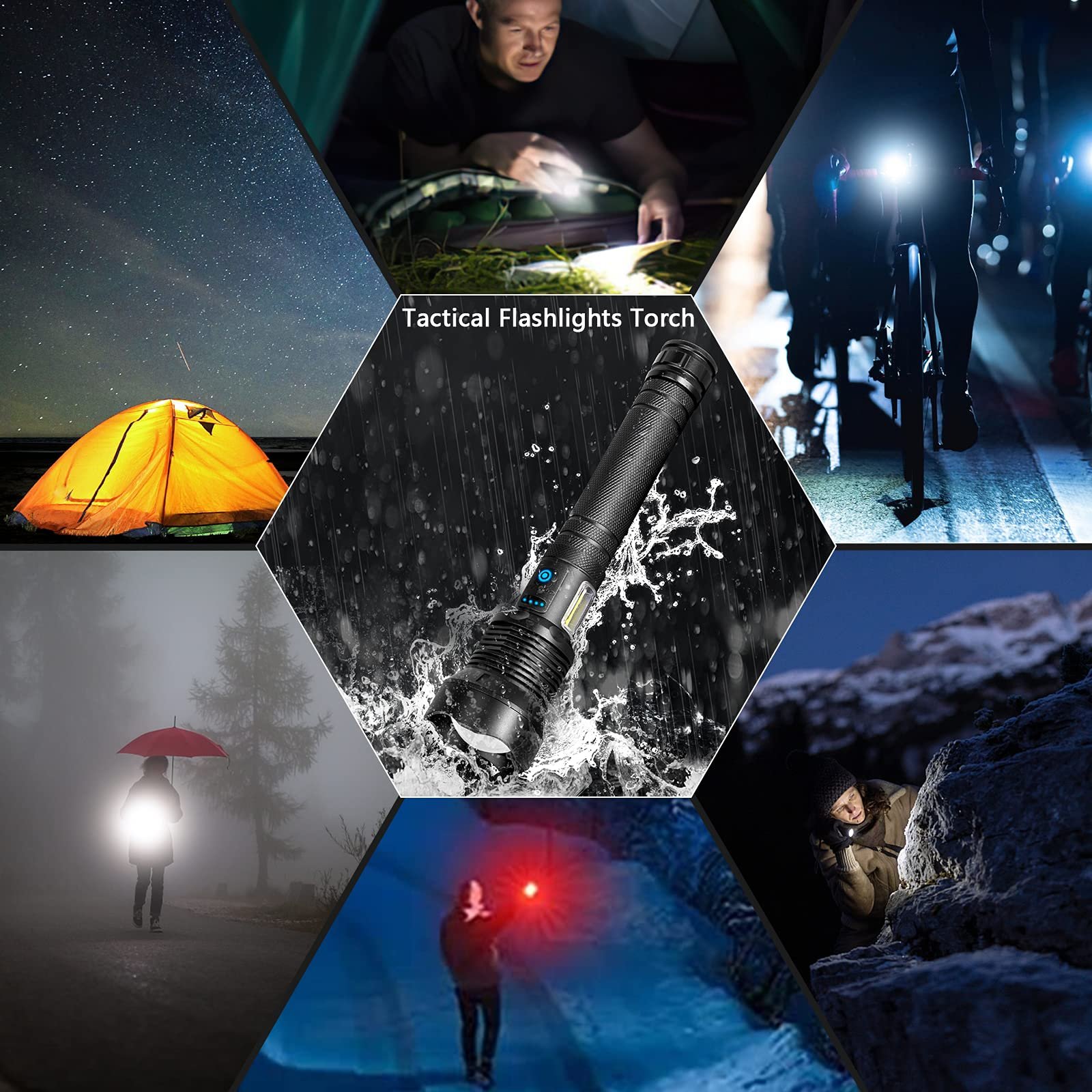 🎁Last Day Promotion- SAVE 70%🏠LED Rechargeable Tactical Laser Flashlight-Buy 2 Free VIP Shipping