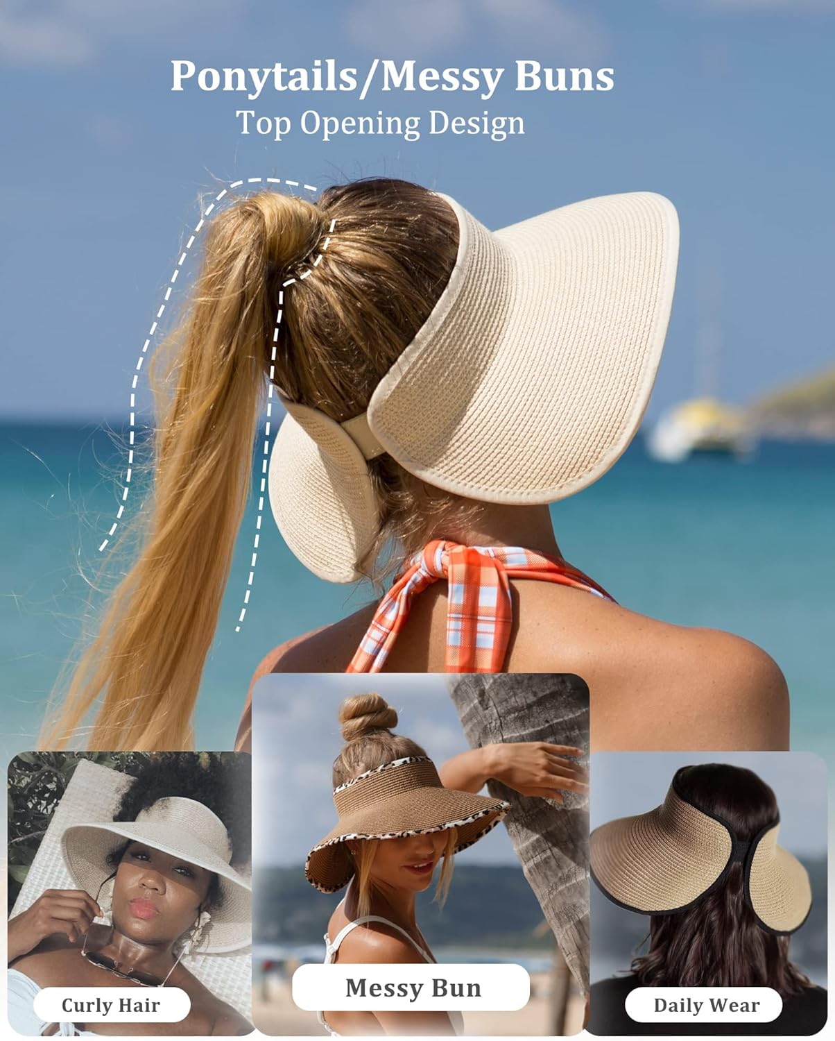 🔥🔥Foldable UV UPF Straw Wide Brim Sun Visor Hats - Buy 2 Get Free Shipping Now!!!
