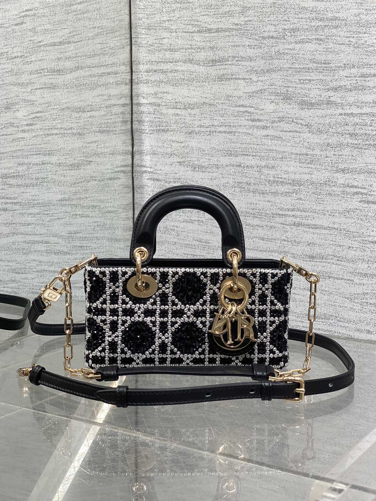 Dior Lady Limited Edition Heavy Beads Horizontal Version Princess Diana Bag