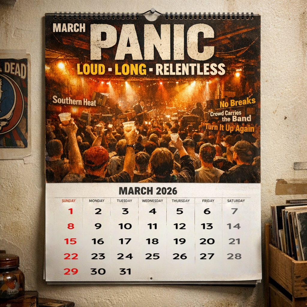 Jam Band Legends 2026 Wall Calendar