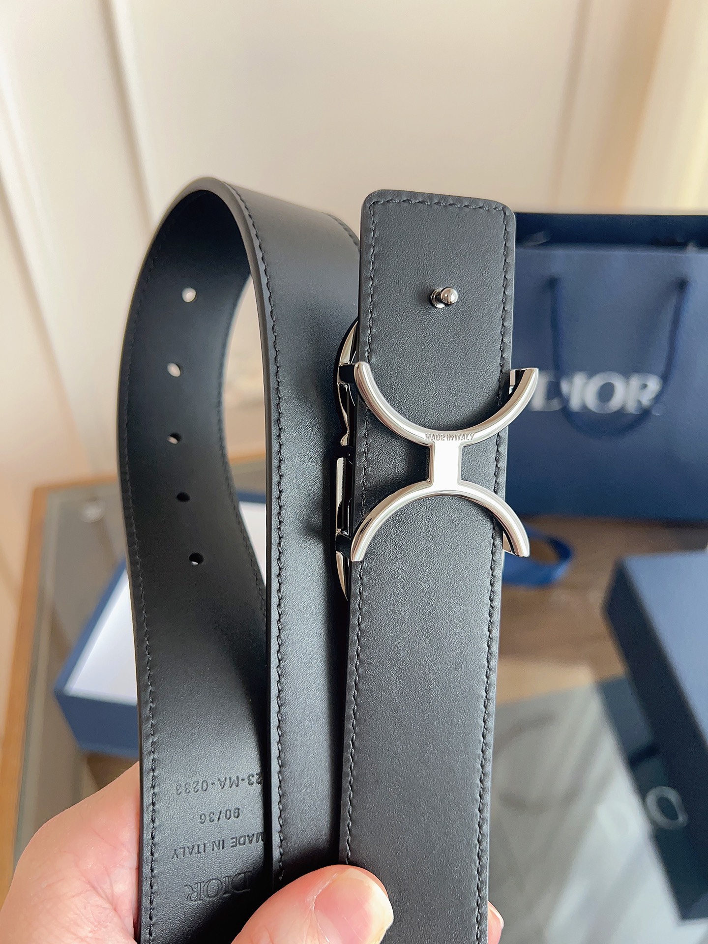 Dior CD buckle cowhide belt width 3.5CM